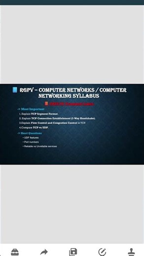 Computer Network RGPV | VVI Questions & PPT | EXAM Oriented