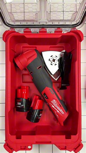 Clean setup for Milwaukee M12 Multi-Tool 🔴 Perfect fit in PACKOUT case. No movement. No wasted space. Just organization. Follow for more PACKOUT organization ideas. #milwaukee #milwaukeetools #m12 #packout #packoutlife