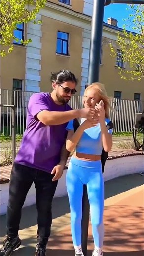 Locked girl in a pole