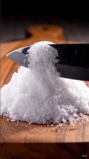 ASMR Snow Mountain Cutting ❄️🔪 | Melting Ice on Wooden Board | Satisfying Relaxation #asmrvideo