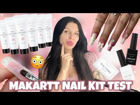 BEGINNER TEST! Makartt Parisian Polygel Nail Starter Kit from Amazon | Easy Polygel Tutorial 💅