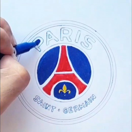 🎨 How to Draw the NEW PSG Logo in 60 SECONDS! 🇫🇷