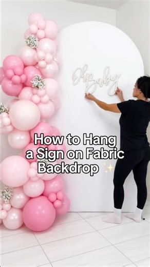 How to Hang a Sign on a Wooden Backdrop ✨ Easy Balloon Backdrop Tip