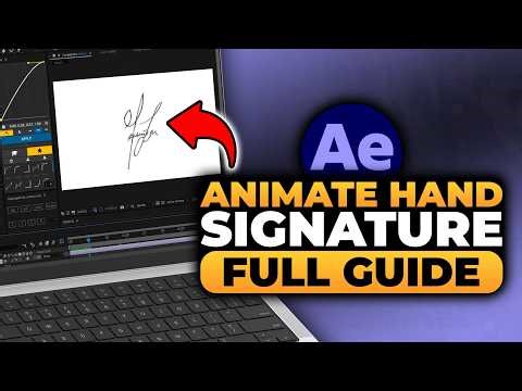 How To Animate Hand Signature in After Effects (FAST & EASY) | 100% WORKS | NO Yapping, To The Point