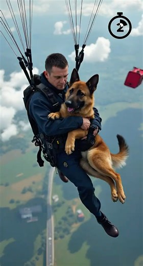 K9 Dog Jumped From a Plane With a Bomb to Save 200 Lives 🦮🐾 #heropaws #policedog #germanshepherd