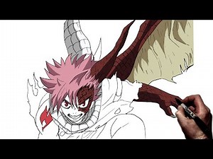 How To Draw Natsu (Dragon Form) | Step By Step | Fairy Tail