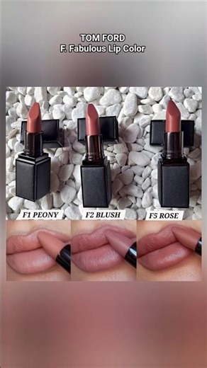 TOM FORD F FABULOUS LIPSTICKS F1-F2-F5 Comparison #makeup #lipstick #tomford #shorts #lips #fyp #new