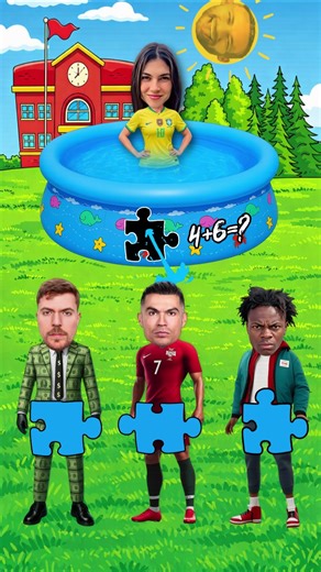 Who will fix the pool? 🛠️🏊‍♂️ Ronaldo, MrBeast, or IShowSpeed? #shorts