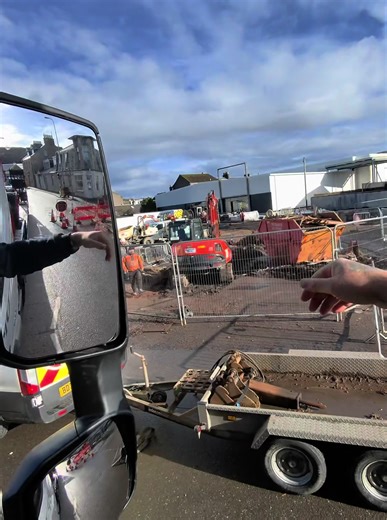 POV: Moving a 44ton truck through old Viking settlement in Scotland #lowloader #heavyhaul #bluecollar #constructiontransport