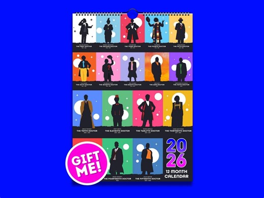 Doctor Who US Wall Calendar 2026 - All 17 Doctors | Unique Christmas Gift for Sci-fi Fans | Multi-doctor & TARDIS New Year Diary Design - Etsy