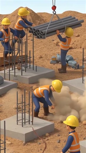 "3D Construction Site Animation – Satisfying Project Workers Loop" #animation