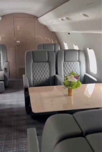Step into the luxurious cabin of the Challenger 850 – sleek interiors and premium seating. ✈️