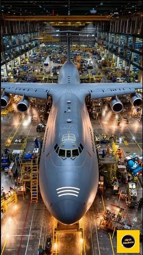 C-5 Galaxy Assembly Line — Where Giants Are Born! #shorts #militaryaircraft