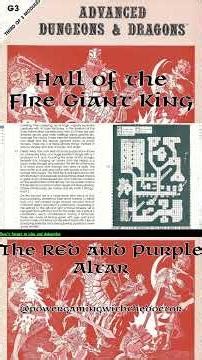 The Red and Purple Altar DND Hall of the Fire Giant King G3