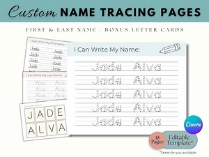 Custom Name Tracing Worksheet | Preschool Handwriting Practice Template | Beginning Writing Practice | Personalized Preschool Name Worksheet - Etsy UK
