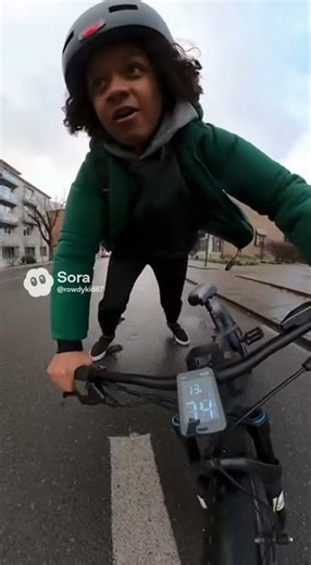 Kid almost crashes #surron #ebike #crash #shorts #sora #funny