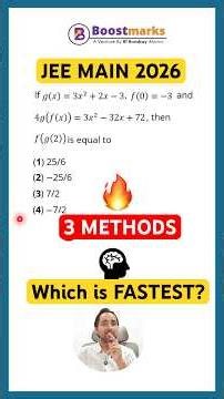 JEE Main 2026 (28 Jan Shift 1) 🔥 3 FASTEST METHODS | Function Question 😱