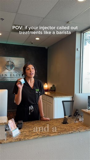 POV: Your Injector is a Barista... what are you ordering? 👀🤭 @Kim K. the Injector 📍 The Skin Elite in San Antonio, Tx 📱 Call (210)-800-9696 💻 Book online using the link in our bio 💳 Financing & Payment Plans Available #sanantoniomedspa #sanantoniotx #sanantonio #sanantoniotexas #satx