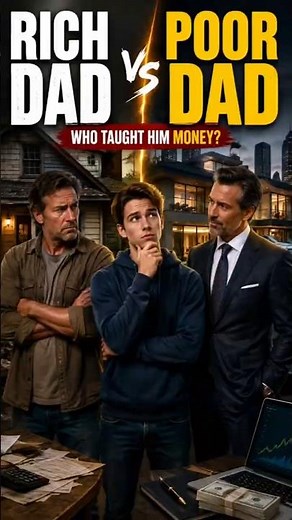 Rich Dad vs Poor Dad: The Money Lesson That Changes Everything 💰 #finance #richdadpoordad