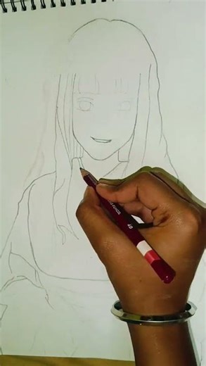 hinata Uzumaki ❤️drawing❤️ how to reading my drawing...#hinata #anime #naruto #hyugaclan .....