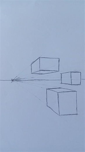 Drawing using One Point Perspective | SUBSCRIBE for more. #art #tutorial #shorts