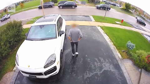 Video shows woman steal car, run over owner in driveway