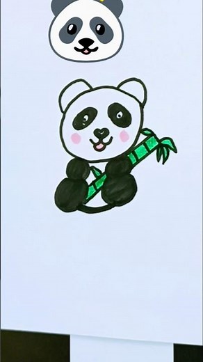 Panda drawing for kids #panda #trending #artclass #drawing #easydrawing #kidsart #hellopanda