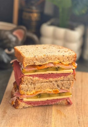 Make a WFH lunch with me! My spin on a classic Ruben #fyp #easyrecipes #lunch #lunchideas #viral