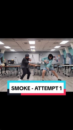 attempt 1 after 20 mins from her tutorial lol gonna come back to this one choreo by @badalee #swf #smokechallenge #smoke #streetwomanfighter2 #badalee #smokechallange