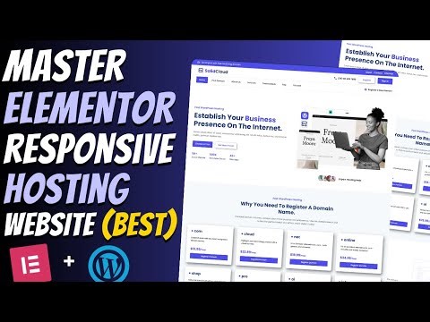 😍Master ELEMENTOR: Build a Responsive WEB HOSTING WEBSITE from Scratch | Wordpress Tutorial 2025
