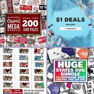 Don't Miss The $1 Event! 🤩 30 AMAZING products, 𝗢𝗡𝗟𝗬 𝟭 𝗛𝗢𝗨𝗥 😱⏱️ to get them at this price. designbundles.net/one-dollar-deals | Design Bundles