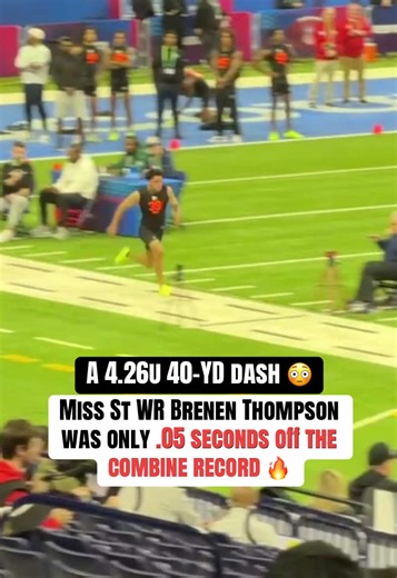 Brenen Thompson Nearly Breaks NFL Combine Record