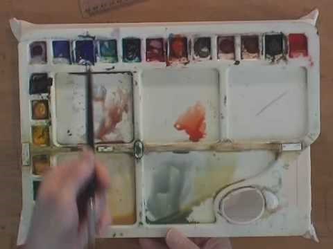 Watercolor Landscape - Hedges Grass & Trees (Part A)