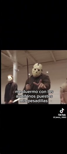 Duermo con los audífonos puestos mis pesadillas #humor #terror