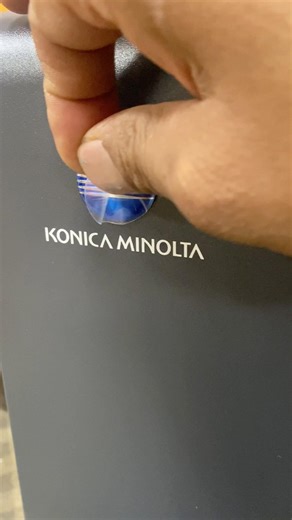 Konica Minolta ASMR Peel Satisfying lamination peel 🔥 #ASMR #KonicaMinolta #Shorts #Satisfying #Tec