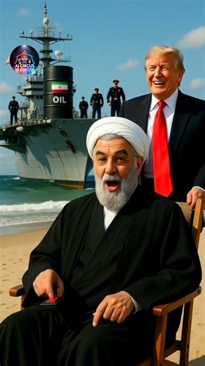 Trump vs Supreme Leader Beach Battle! #shorts #usashorts #iran