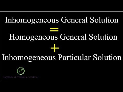 How to Find General Solution of Homogeneous & Inhomogeneous Linear System