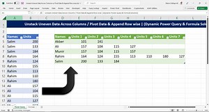Unstack Uneven Data Across Columns / Pivot Data & Append Row wise | (Dynamic Power Query & Formula Solution) | Microsoft Excel / Microsoft POWER BI | Excel Basement