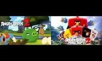 Mix of 2 videos from youtube : Two Angry Birds Official vs Minecraft
