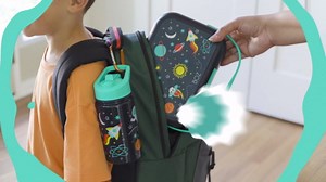 BOZ Dinosaur Lunch Container - 4 Compartment Kids Lunch Box for Ages 3 to 7 - Leak Proof & Dishwasher Safe