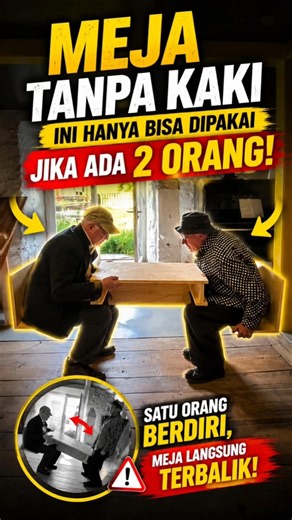 Meja Tanpa Kaki Ini Hanya Bisa Dipakai Jika Ada 2 Orang!