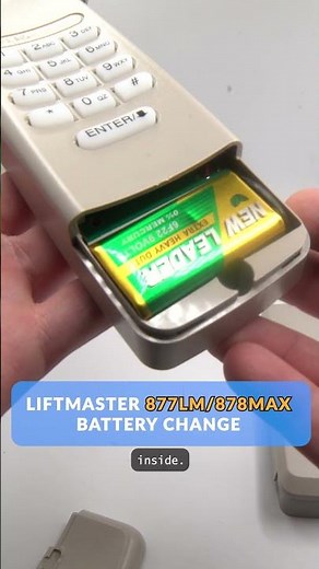 LiftMaster 878MAX & 877LM Battery Change