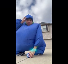 Inflatable Suit Baseball Throw Challenge