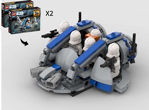 LEGO MOC-155018 332nd Division Patrol Speeder - Alternate Build of 2 x 75359 Ahsoka's Clone Battle Pack (Star Wars 2023)