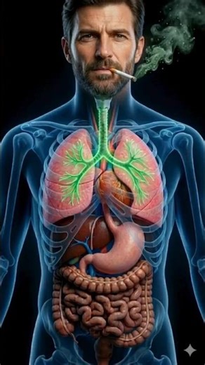 What Happens Inside Your Body When You Smoke 🚬 | 3D Anatomy #shorts #science