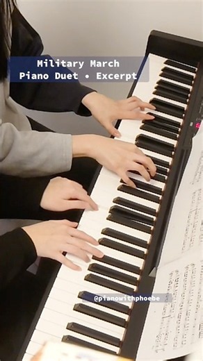 Military March – Schubert 🎹 | Piano Duet Excerpt