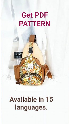 DIY Crossbody Sling Bag with Two Side Pockets | PDF Pattern Available #bag #sewingtutorial