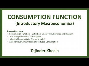 Consumption Function and its Curve Psychological Law of Consumption, Autonomous consumption, MPC