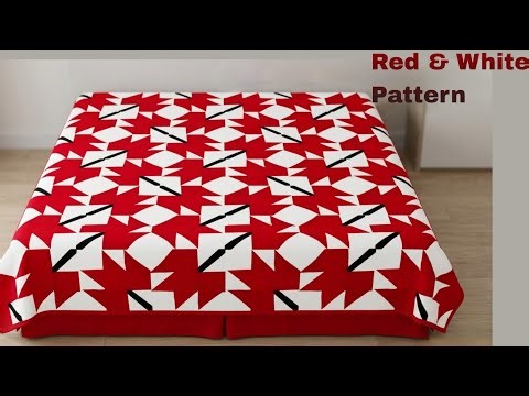 Beautiful Bedsheet Design | Step by step tutorial | Easy and quick to make |