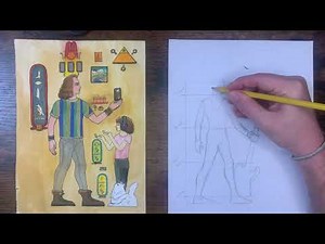 How to draw a figure using the Ancient Egyptian Canon